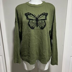 Green Butterfly Sweater Cardigan